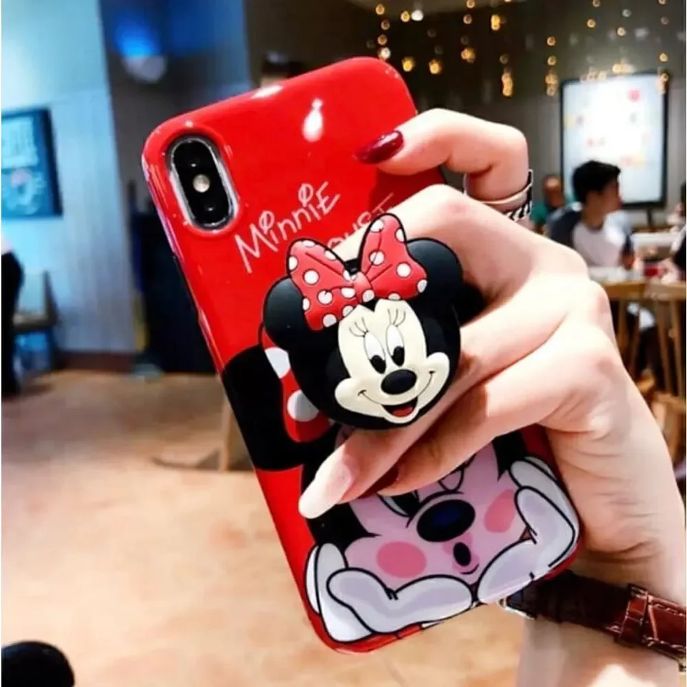iPhone 7 cute Minnie/Mickey Mousse case with grip